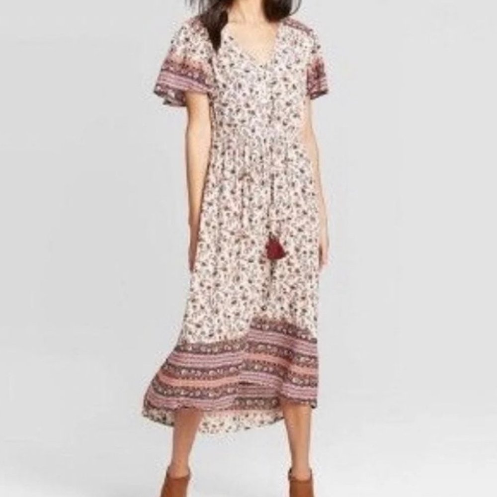 Knox Rose Boho Plus Size Midi Dress | XXL